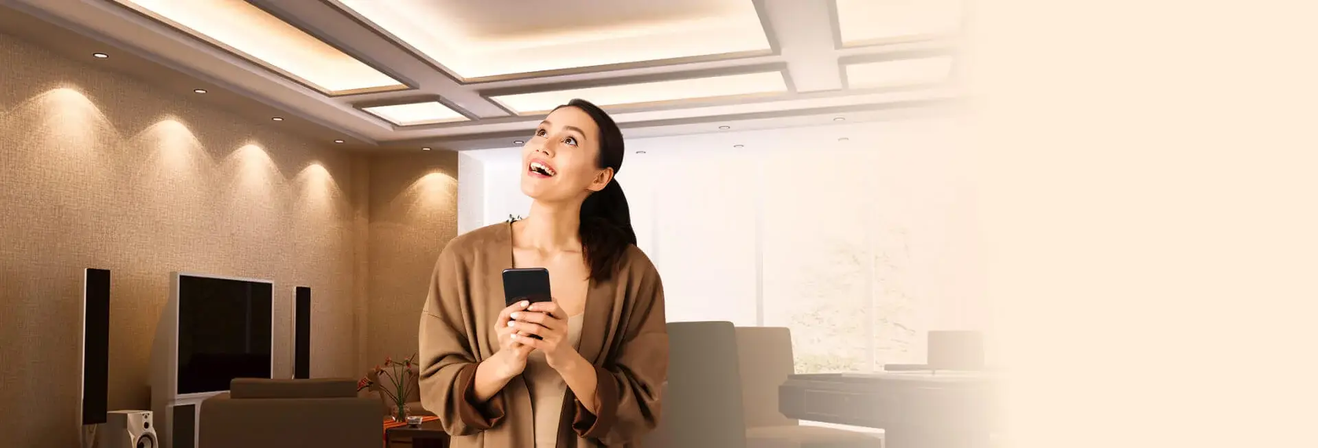 Control smart lights easily using the AHA! Smart App.